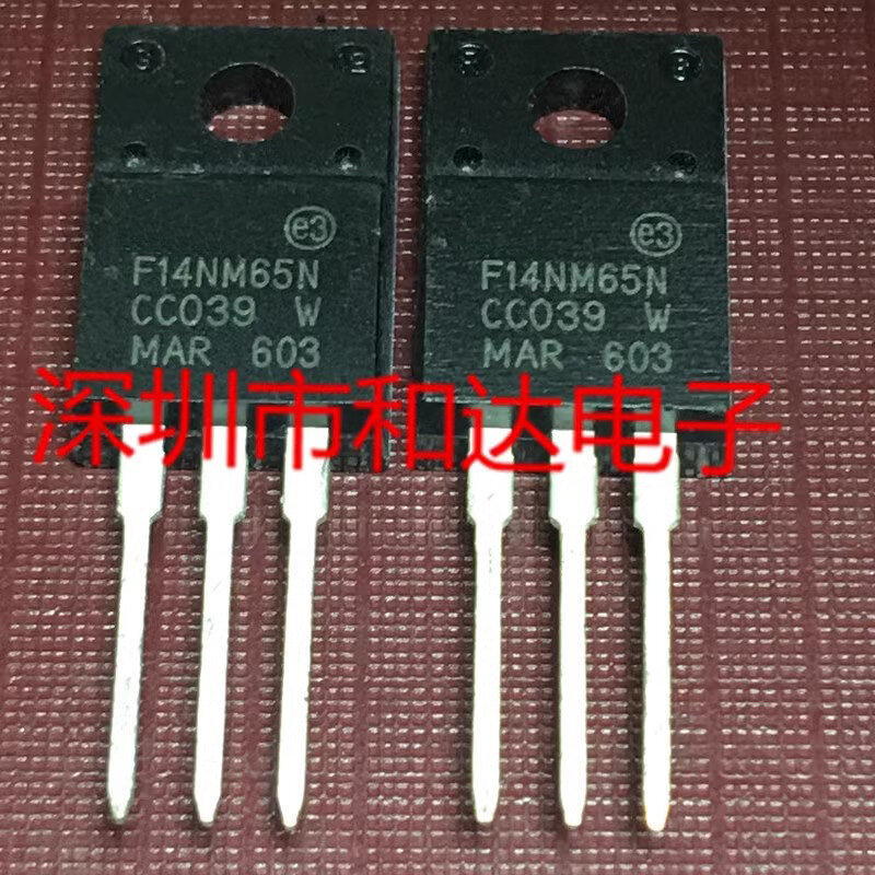 5pcs 14NM65N TO-220F F14NM65N STF14NM65N TO220F N-Channel 12A/710V MOSFET ทรานซิสเตอร์ใหม่เดิม
