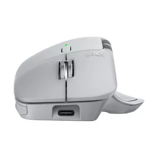 LOGITECH MOUSE WIRELESS (เมาส์ไร้สาย) MX MASTER 4 PALE GREY (BLUETOOTH) - A0175267