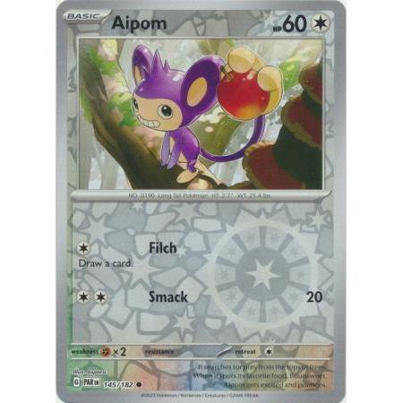 การ์ดโปเกมอน Aipom - 145/182 - Common Reverse Holo