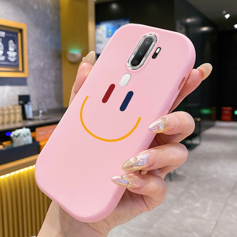 เคส ใช้ได้กับ OPPO A5 2020 A9 2020 เคส Minimalist Smile