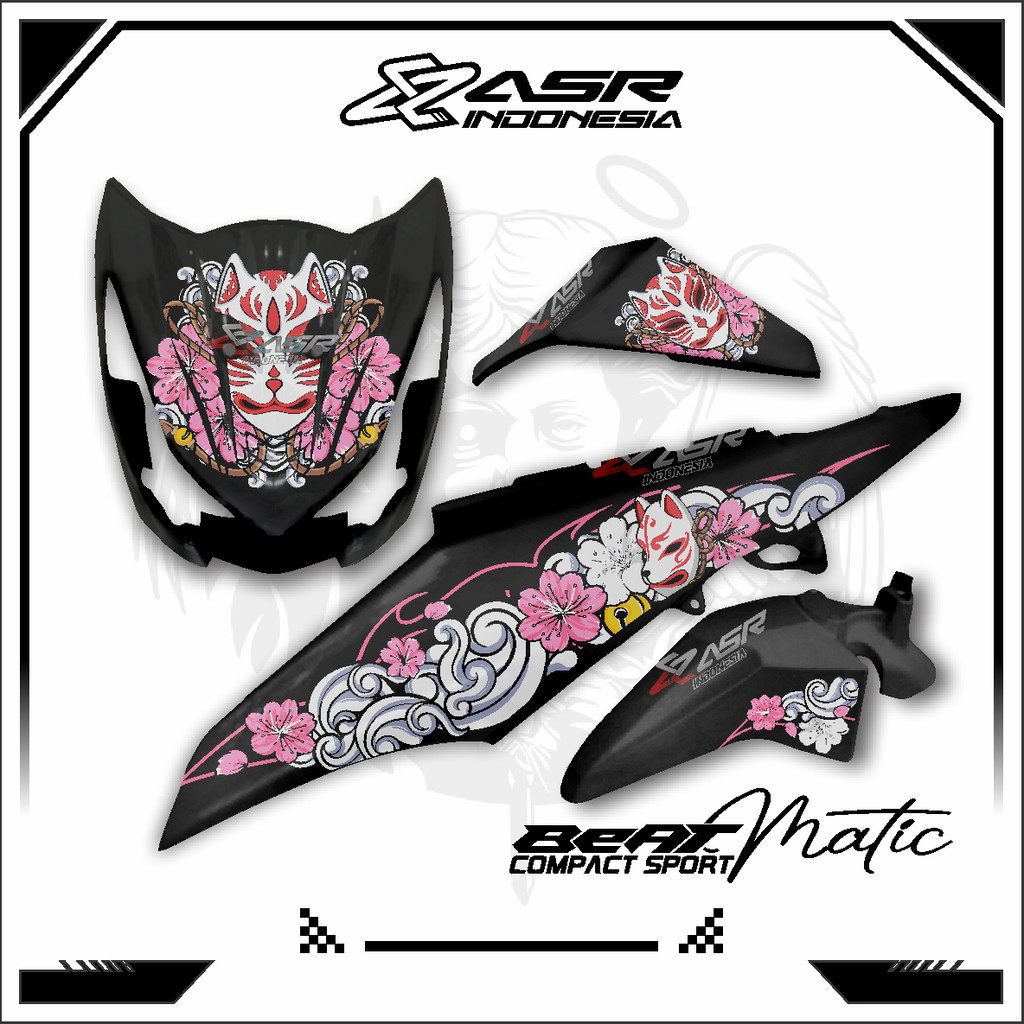 ASR Striping Beat Fi Kitsune Mask โปร่งใส UV