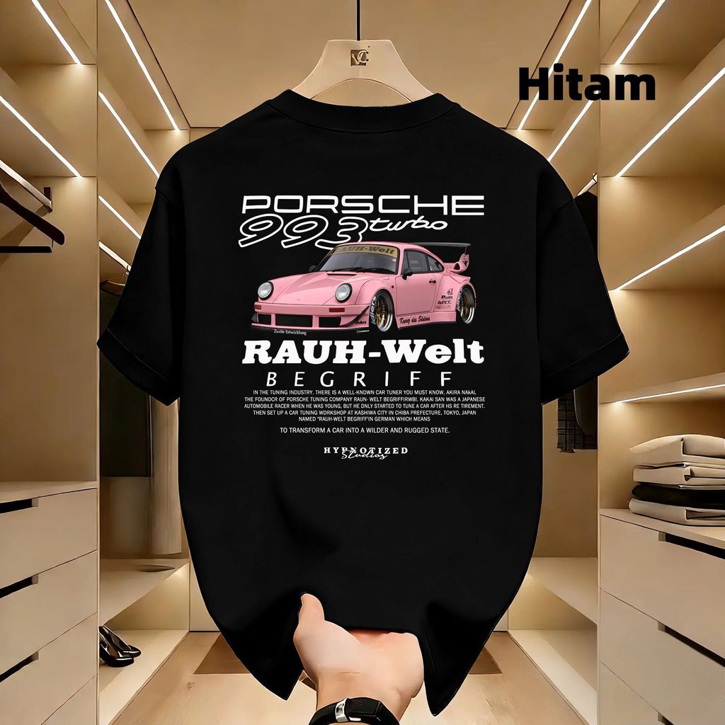 RWB PORSCHE 993 Turbo 1 ใหม่ 210g เสื้อยืดแขนสั้นผู้หญิง Unisex cotton Leisure เสื้อยืด