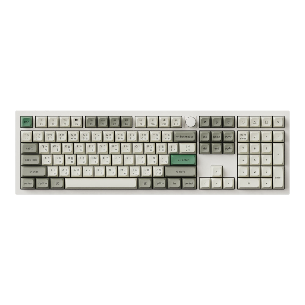 WIRELESS KEYBOARD KEYCHRON Q6 MAX (QMK/VIA) (SHELL WHITE) (GATERON JUPITER RED SWITCH RGB EN/TH) (Q6