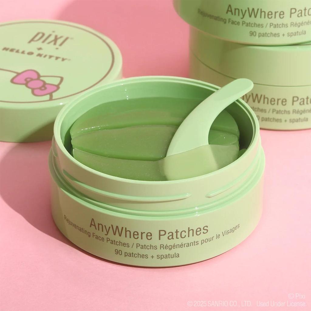 Pixi Hello Kitty Anywhere Patches +เฮลโล คิทตี้ เอนี่แวร์ แพชส์ รีจูวีเนตติง เฟส แพชส์ 90 แผ่น