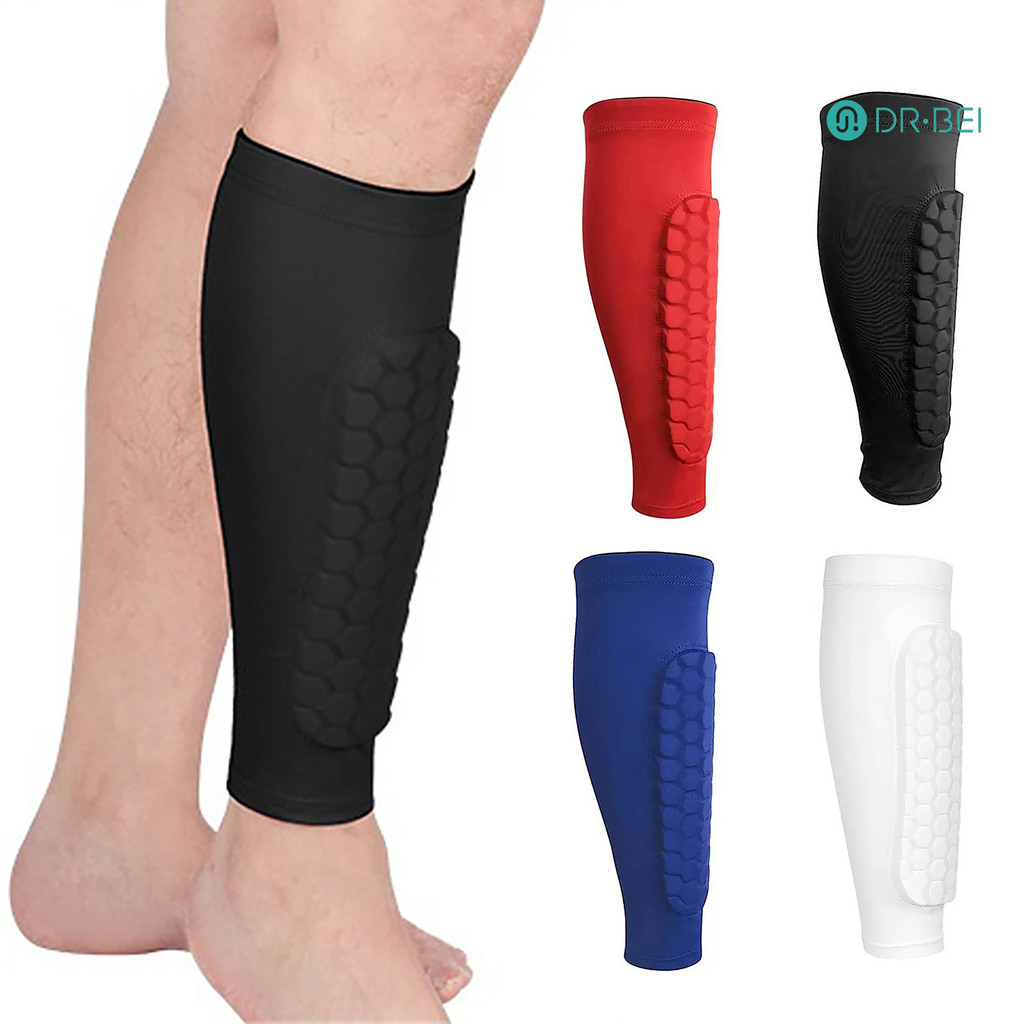 DR.BEI 1 PC Shin Guards ถุงเท้ารังผึ้งน้ําหนักเบาสกีฟุตบอล Shin Pads ถุงเท้าลื่นยืดหยุ่นการบีบอัดลูก