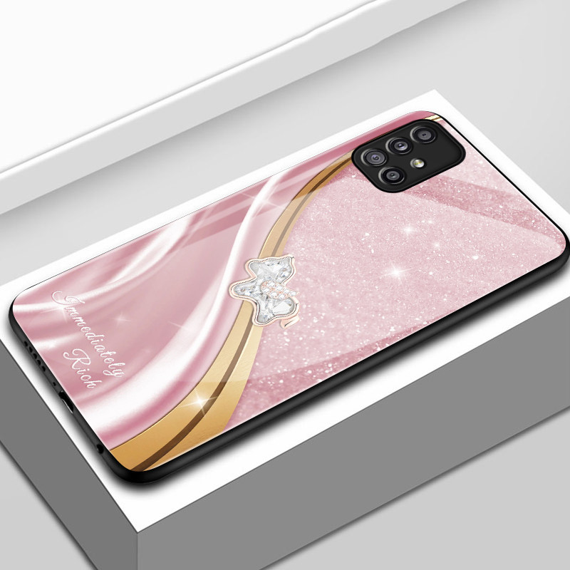 เคสสำหรับ Samsung A51 M40s A31 A42 5G เคสโทรศัพท์ม้าเล็กเปลือกแก้วกันกระแทก