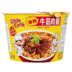 💥 ลิตเติ้ลกุ๊กบะหมี่กึ่งสำเร็จรูปรสเนื้อเผ็ด 150กรัม 🔔 Little Cook Instant Noodles Hot Beef 150g.