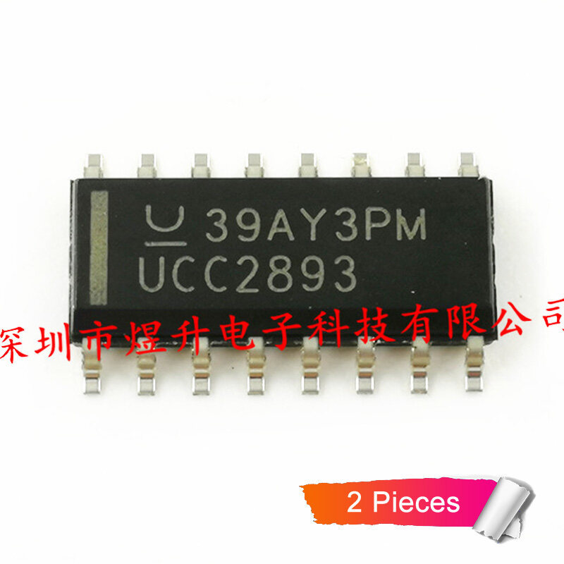 2pcs UCC2893 SOP16 UCC 2893 UCC2893DR SOP-16 SMD PWM Controller ชิป IC ใหม่เดิม