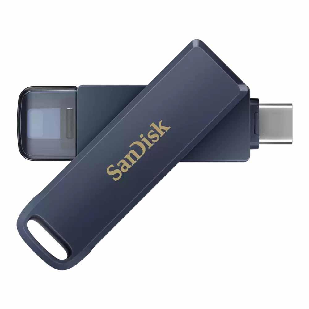 256 GB FLASH DRIVE (แฟลชไดร์ฟ) SANDISK PHONE DRIVE FOR IPHONE - BLUE (SDIXD0N-256G-GN6NE) ---