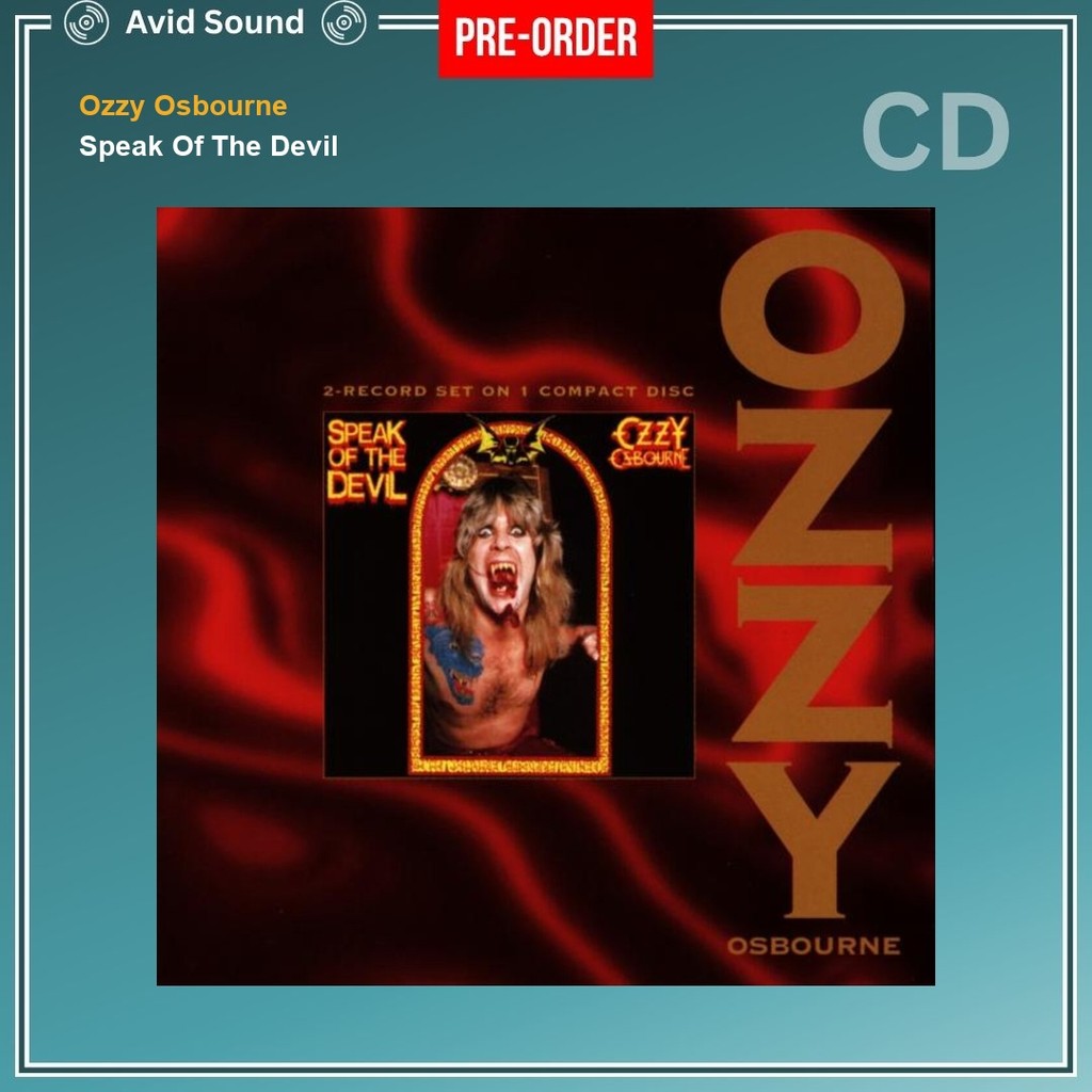 Pre-Order CD แผ่นซีดี Ozzy Osbourne Speak Of The Devil ใหม่ ซีล Ozzy Osbourne CD
