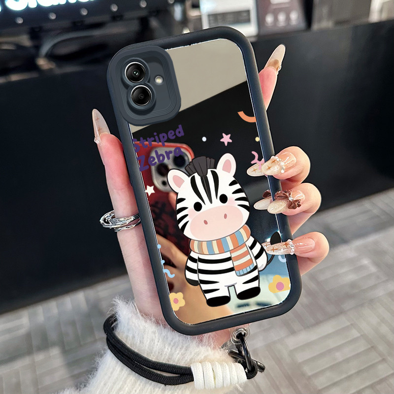 SAMSUNG HPเคสโทรศัพท์สําหรับSamsung Galaxy A04 A04E A04s M04 F04 M13 5G ZEBRAกระจกกรณีCesingของขวัญส