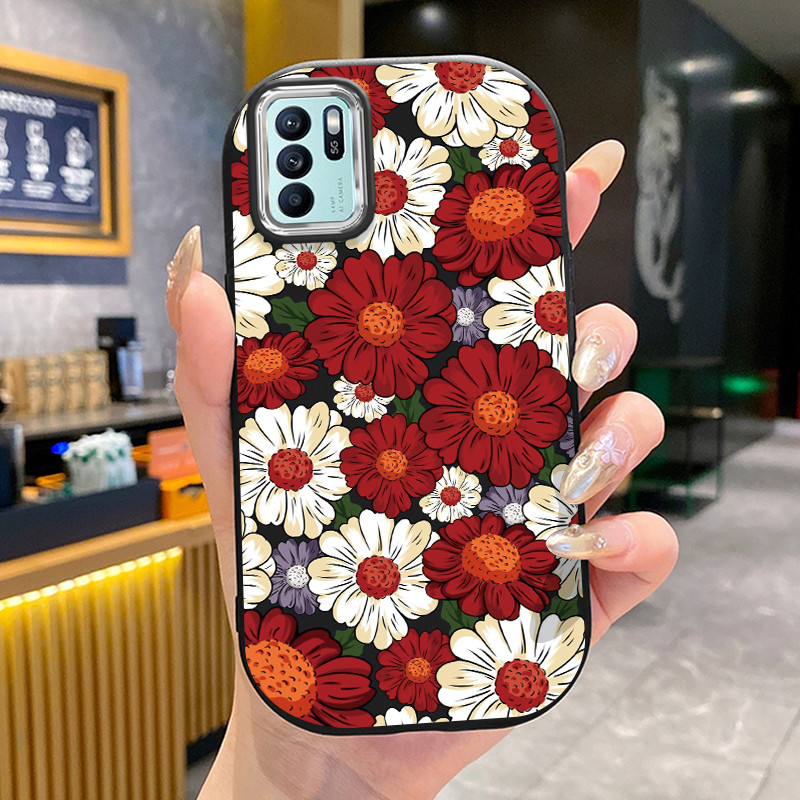 เคสสำหรับ OPPO Reno 6Z 5G Reno 6 5G Reno6 Z 5G เคสโทรศัพท์บุคลิกดอกไม้ซิลิโคนซอฟต์เชลล์