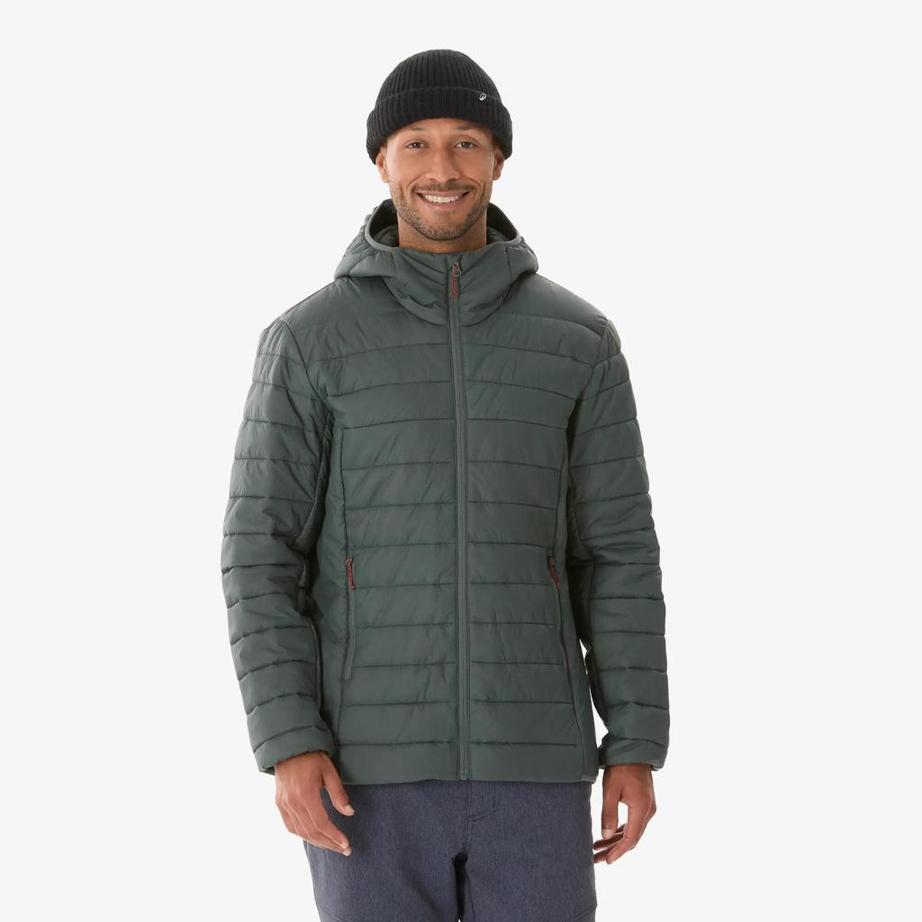 เสื้อแจ็กเก็ตเดินป่าสำหรับผู้ชายรุ่น MH500 (สีเขียว)  - เขียวรมควัน | Men’s hiking jacket, MH500 Gre