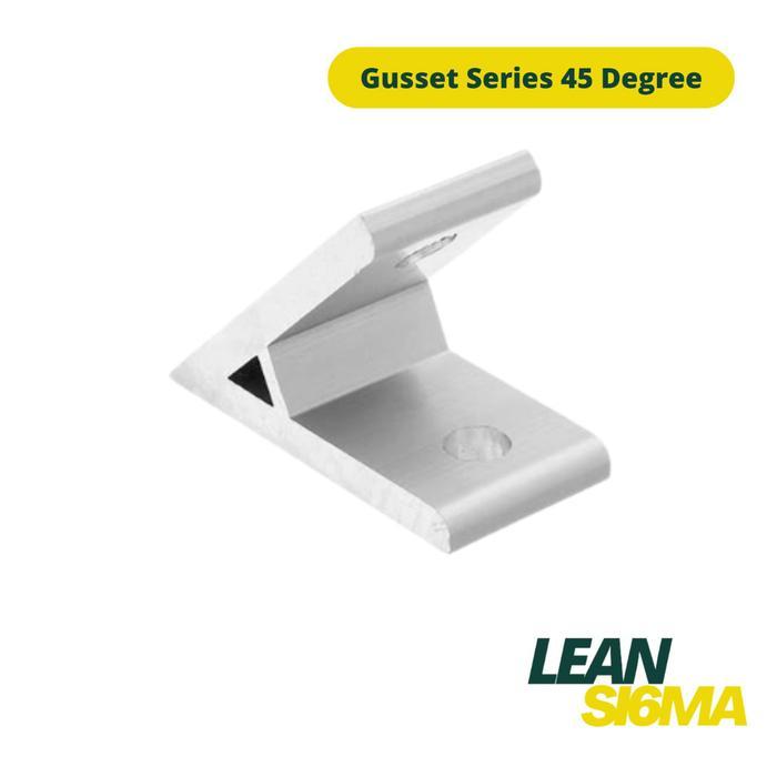 (ORIGINAL) ALUMINIUM BRACKET CORNER 45 DEGREE 4040 / GUSSET ANGLE PROFILE 40 -HARYADSGLOBAL