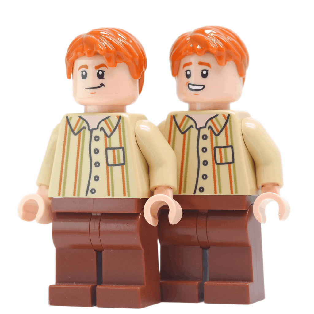 Ploybrick |พร้อมส่ง| Fred Weasley & George Weasley Tan Shirt จากชุด 76408 Grimmauld Place | Harry Po