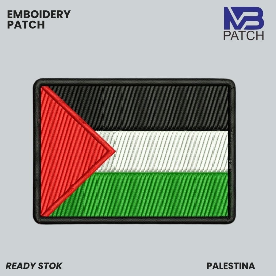 PALESTINIAN FLAG EMBROIDERY PATCH/FLAG EMBROIDERY LOGO - MB-351