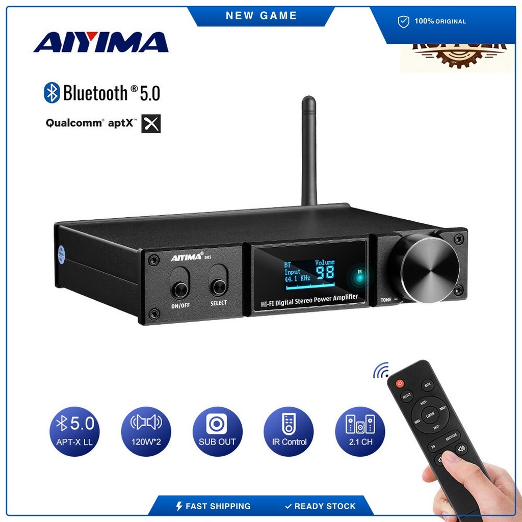 Ready Local AIYIMA D05 Amplifier 120Wx2 5.0 Digital Bluetooth