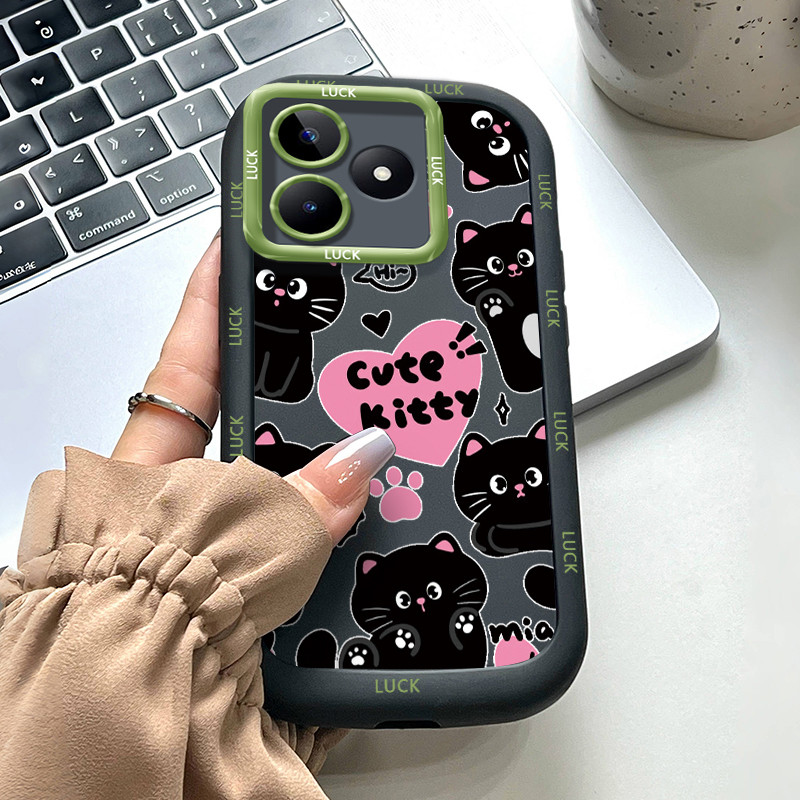 เคสสำหรับ Realme C53 C51 C51s C35 Note 50 Narzo N53 50A Prime เคสโทรศัพท์แมวน่ารักซิลิโคนซอฟต์เชลล์กันกระแทก