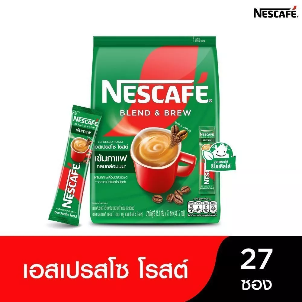 [สินค้าส่งด่วน] เนสกาแฟเบลนด์แอนด์บรูเอสเปรสโซ15.1กX27ซ NESCAFE BLENDANDBREW ESPRESSO 15.1GX27S