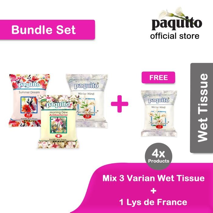 Sw4u Paquito กระดาษเปียก 30 แผ่น X 3 [Bundle Pack + ฟรีโบนัส)