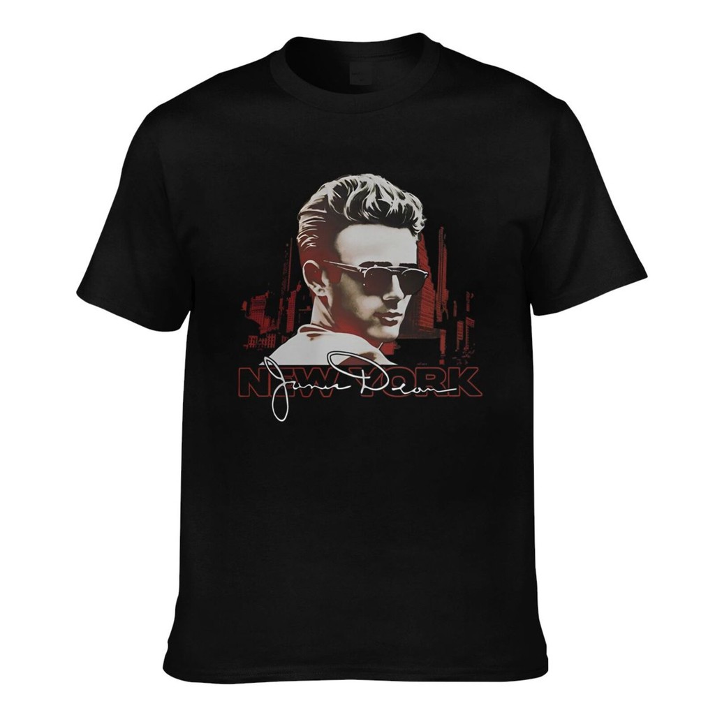 แฟชั่นพิมพ์ James Dean Vintage Western Casual Mens Tee