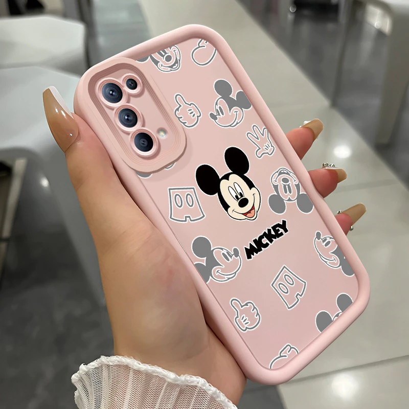 เคสสำหรับ OPPO Reno 5 4G Reno 5 5G Reno 5K 5G เคสโทรศัพท์หนูน่ารักสามสีซิลิโคนกันกระแทก