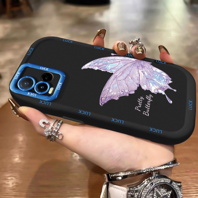 เคสสำหรับ VIVO Y21 Y21s Y21t Y21a Y21G Y33s Y33t เคสโทรศัพท์เรียบง่ายผีเสื้อซิลิโคนซอฟต์เชลล์กันกระแทก