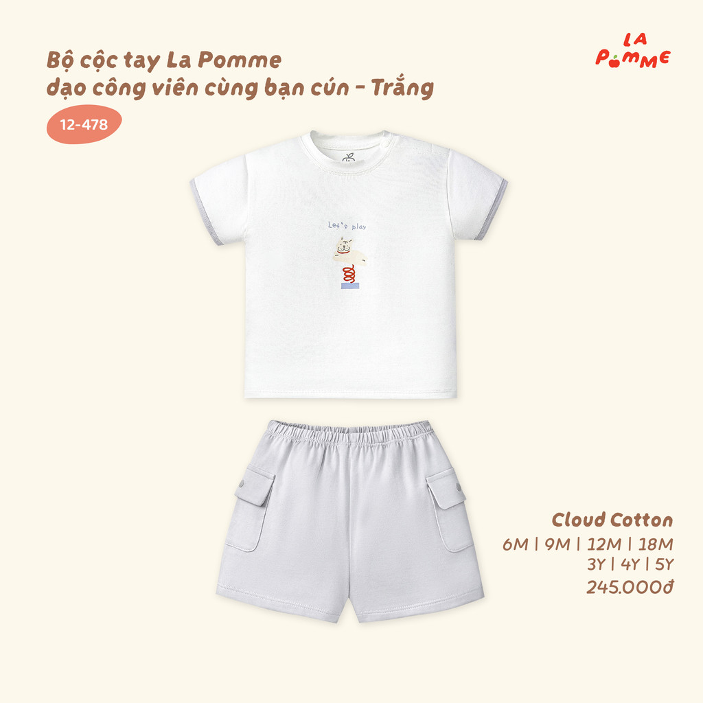 (6M-4Y) La Pomme - ชุดแขนกุด La Pomme สําหรับเดินบนสวนกับลูกสุนัข - SS26T8A ZZ