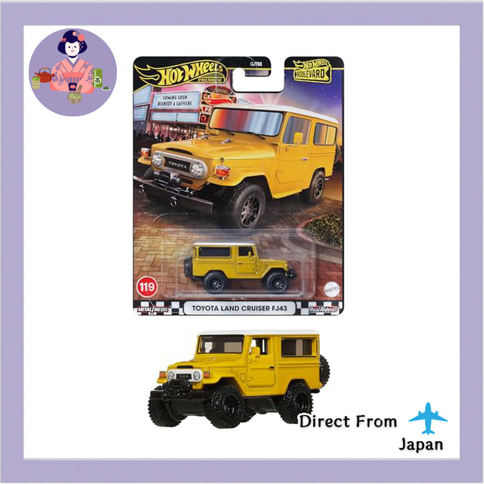 Hot Wheels Boulevard Toyota Land Cruiser FJ43 ของเล่นมินิคาร์ อายุ 3 ปี สีเหลือง JBL25 [Direct from 