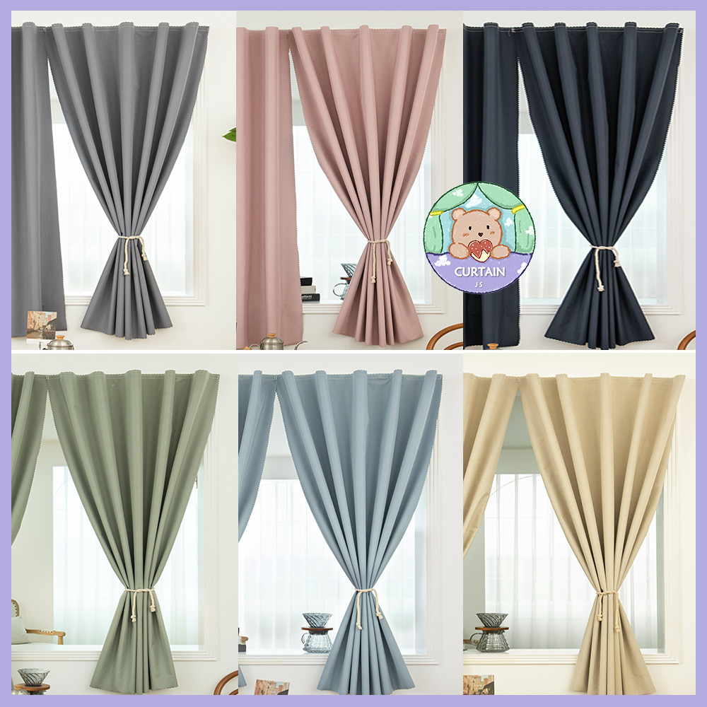 ผ้าม่านติดตีนตุ๊กแก ผ้าม่านกันรังสียูวี 100% ผ้าม่านทึบแสง ผ้าม่านสำหรับประตู มาพร้อมตีนตุ๊กแก ติดตั้งง่าย จัดส่งได้ทันท