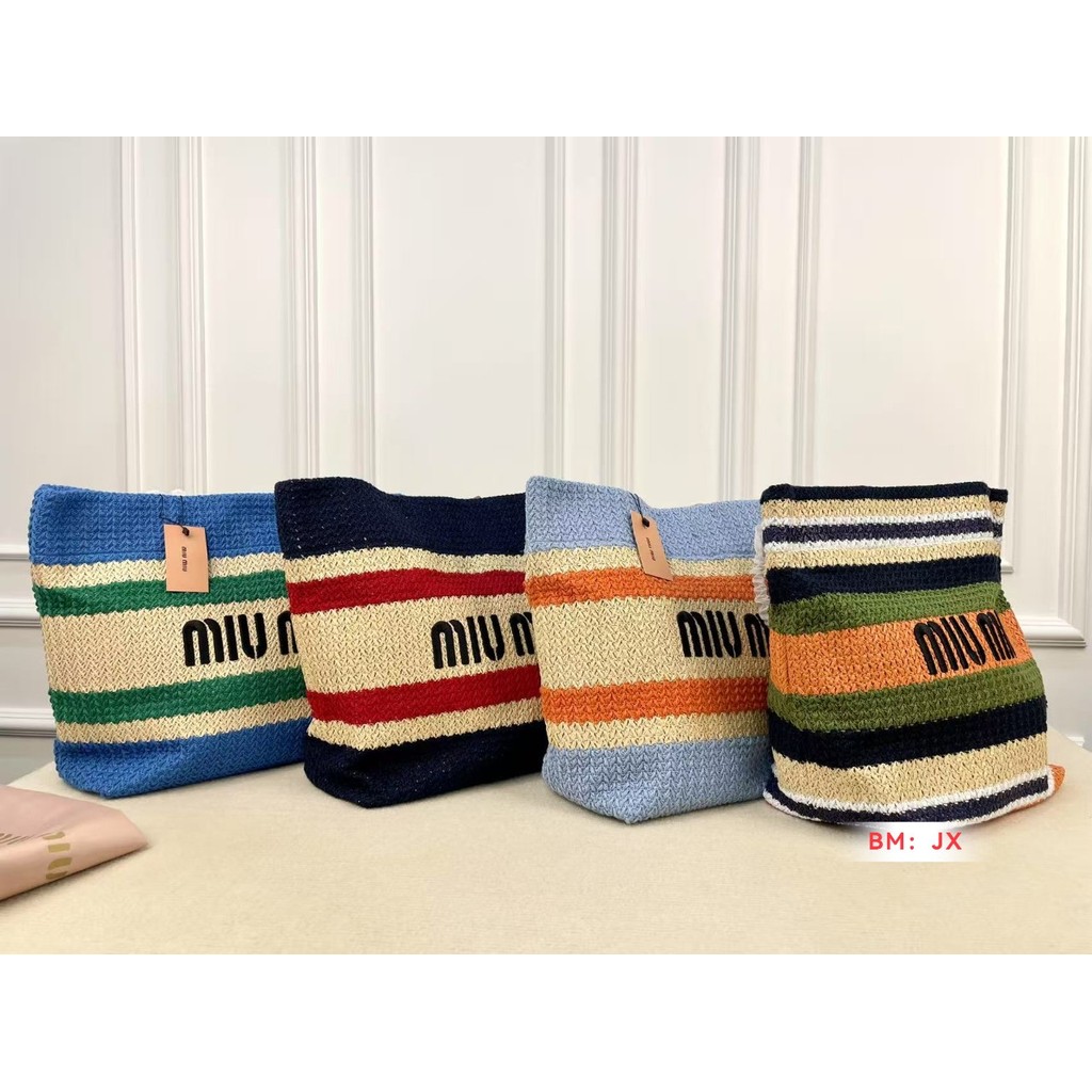 โครเชต์ Tote Bag Vitality Color Block Patchwork Pattern