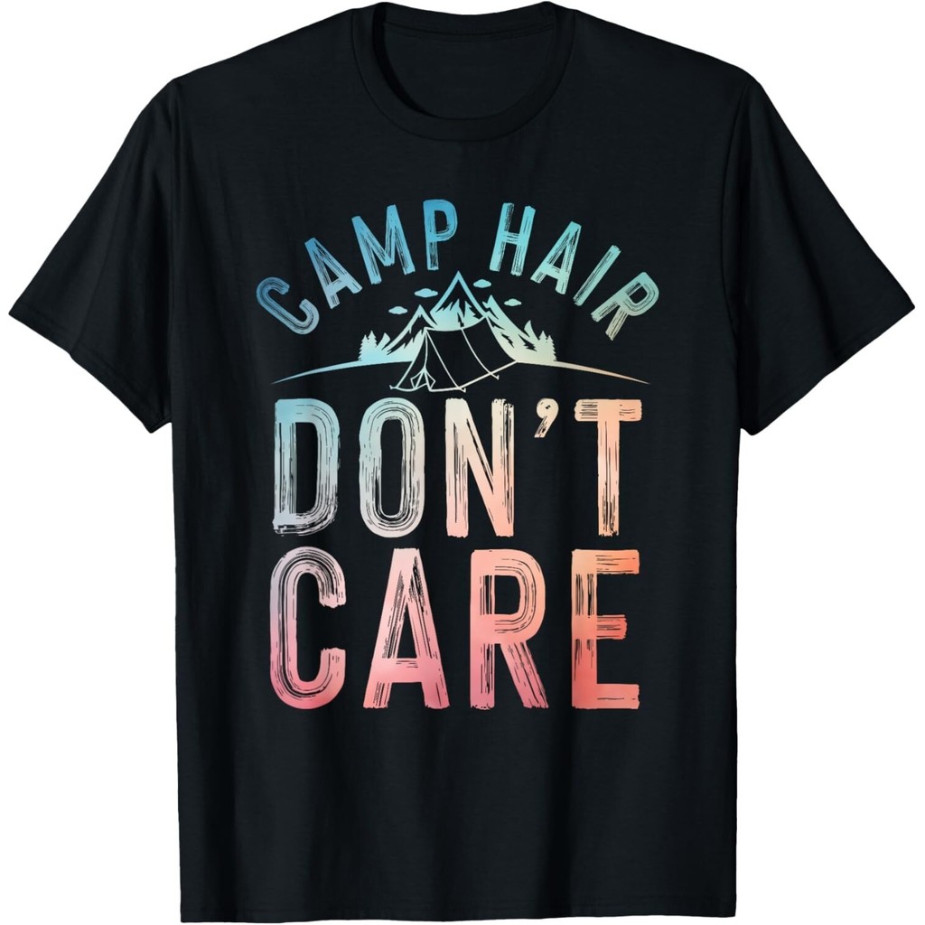 ตลก Camping Art สําหรับผู้ชาย Camp Hair Camper Camping เสื้อยืด Unisex