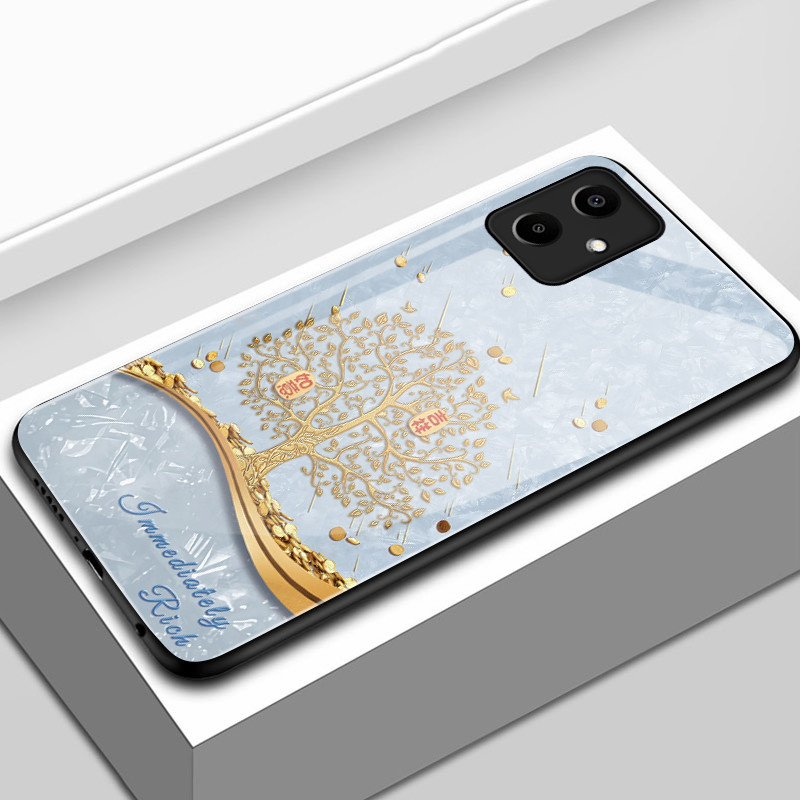 เคสสำหรับ Samsung A06 4G A05 M05 F05 A05s A04 M04 F04 A04s เคสโทรศัพท์ต้นเงินต้นทองเปลือกแก้วกันกระแทก