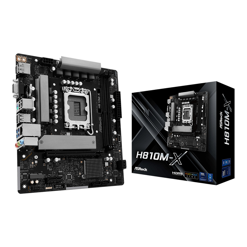 MAINBOARD (เมนบอร์ด) ASROCK H810M-X - INTEL SOCKET 1851 DDR5 MICRO-ATX (