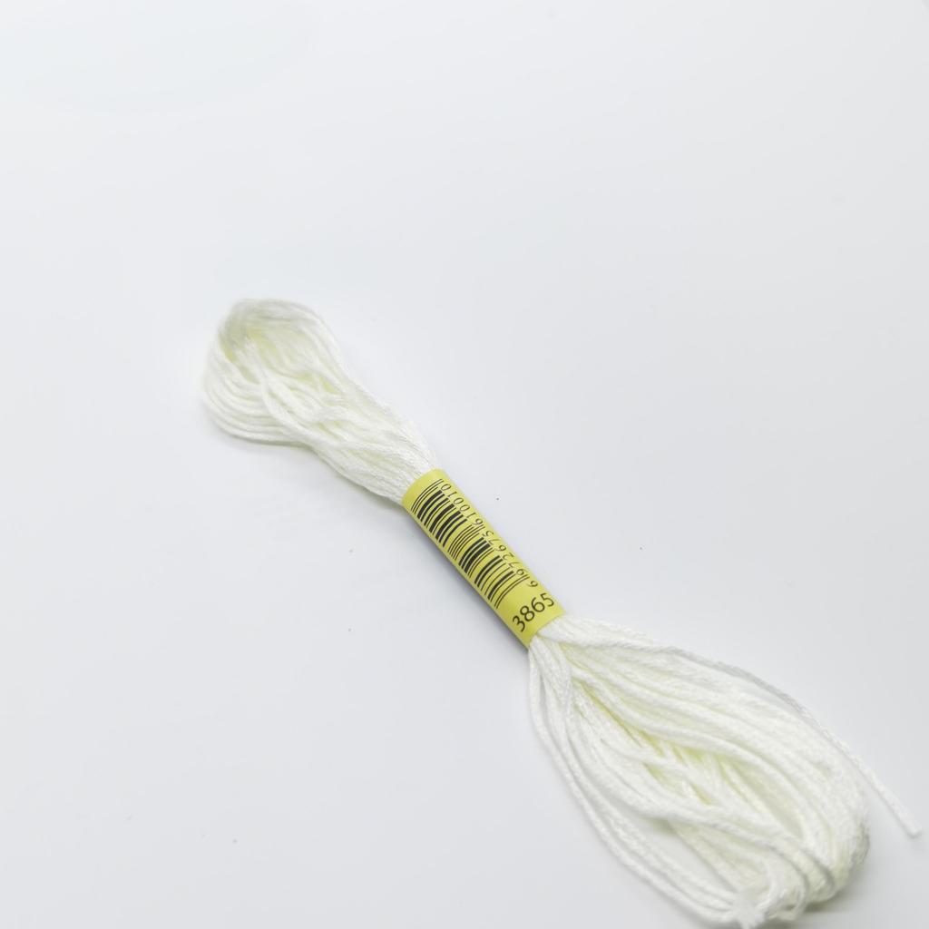10 Skeins DMC สี 3865 ฤดูหนาวด้ายสีขาว Cross Stitch เย็บปักถักร้อยพรีเมี่ยมไหมขัดฟัน DIY ผ้าฝ้าย 8 เมตรงานฝีมือวัสดุ