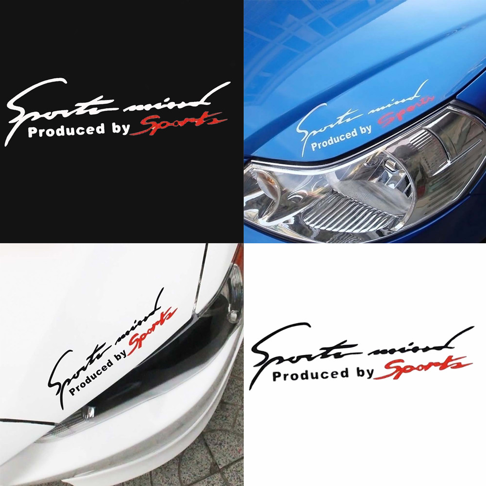 DE-Reflective Sports Mind Letters Car-Styling ไฟหน้ารถ Decal สติกเกอร์ตกแต่ง