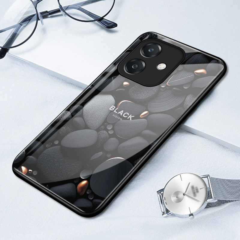 เคสสำหรับ OPPO A3 4G A3 5G A3X 4G A3X 5G A40 4G A60 5G เคสโทรศัพท์ก้อนกรวดเปลือกแก้วกันกระแทก