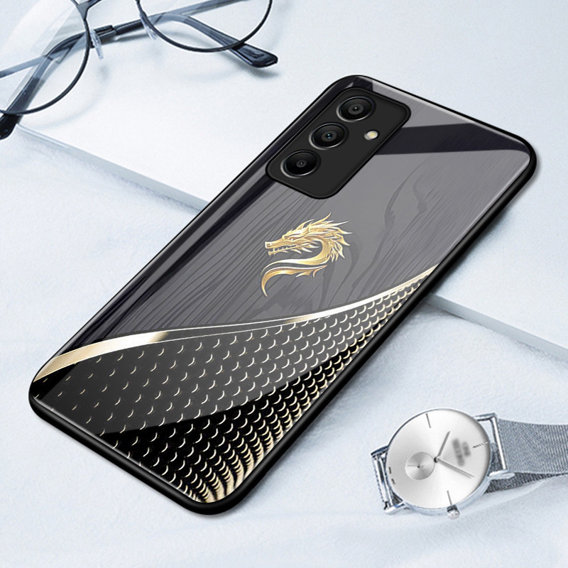 เคสสำหรับ Samsung A15 4G A15 5G A16 5G A13 5G A24 A54 A55 A34 A35 5G A13 Lite A14 5G เคสโทรศัพท์มังกรเปลือกแก้วกันกระแทก