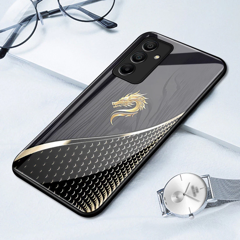 เคสสำหรับ Samsung A15 4G A15 5G A16 5G A13 5G A24 A54 A55 A34 A35 5G A13 Lite A14 5G เคสโทรศัพท์มังกรเปลือกแก้วกันกระแทก