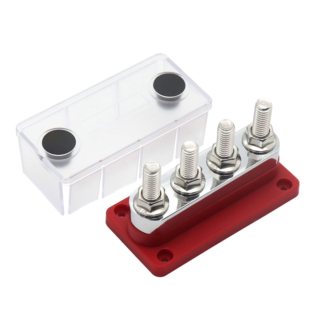 Tihoth 600A Power Distribution Block Bus Bar 4 x 3/8 โพสต์ 48V DC Busbar กล่อง