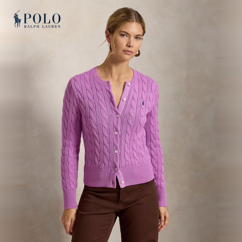 Polo Ralph Lauren เสื้อคาร์ดิแกนผู้หญิง รุ่น WMPOSWENDW20624 สีม่วง