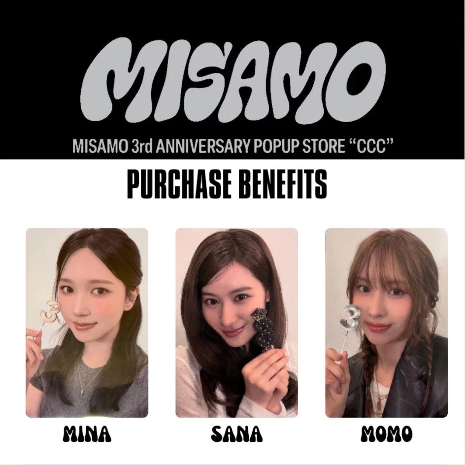 MISAMO 3rd Anniversary POPUP STORE PURCHASE BENEFIT PHOTO CARD OFFICIAL