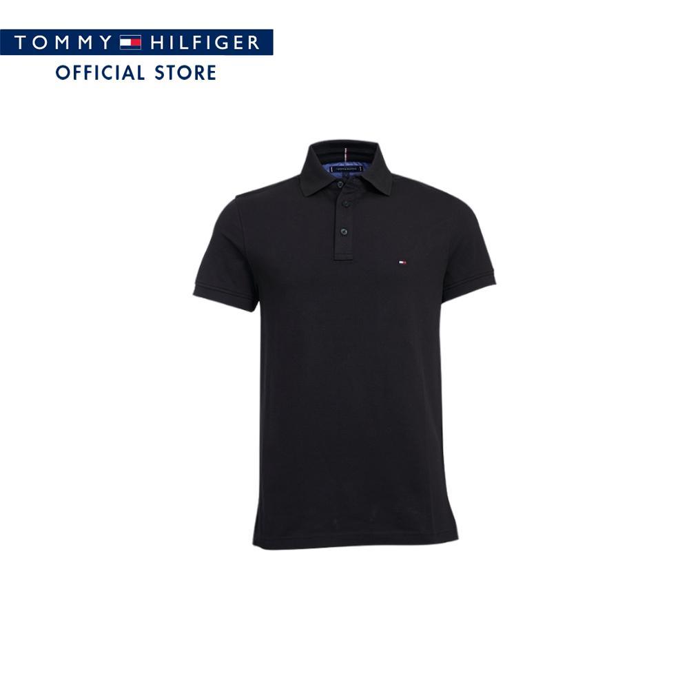 Tommy Hilfiger เสื้อโปโล ผู้ชาย รุ่น XM0XM04340 BDS - สีดำ