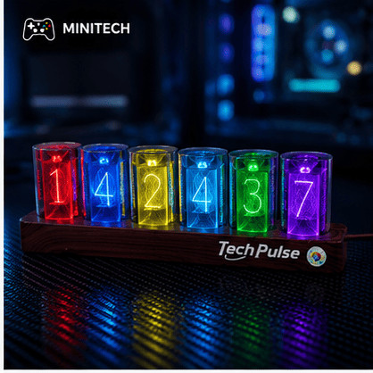 Nixie 6-Tube Bluetooth นาฬิกา LED RGB ปลอม