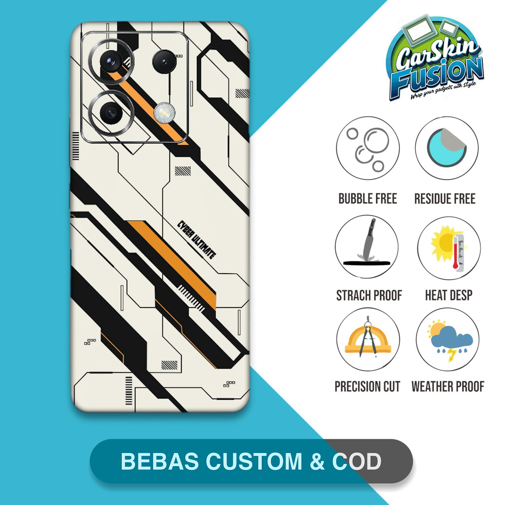 Garskin Skin Poco x6 5G cyber Ultimate V1 เคสป้องกันรอยขีดข่วน | By Fusion Code - 9u7