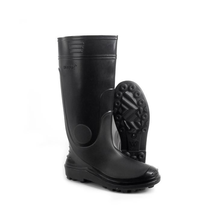 LOKAL Gjah WING ON 8898 รองเท้าสูงสีดํารองเท้ายางท้องถิ่นกันลื่นยืดหยุ่นน้ําหนักเบาโครงการโรงงาน