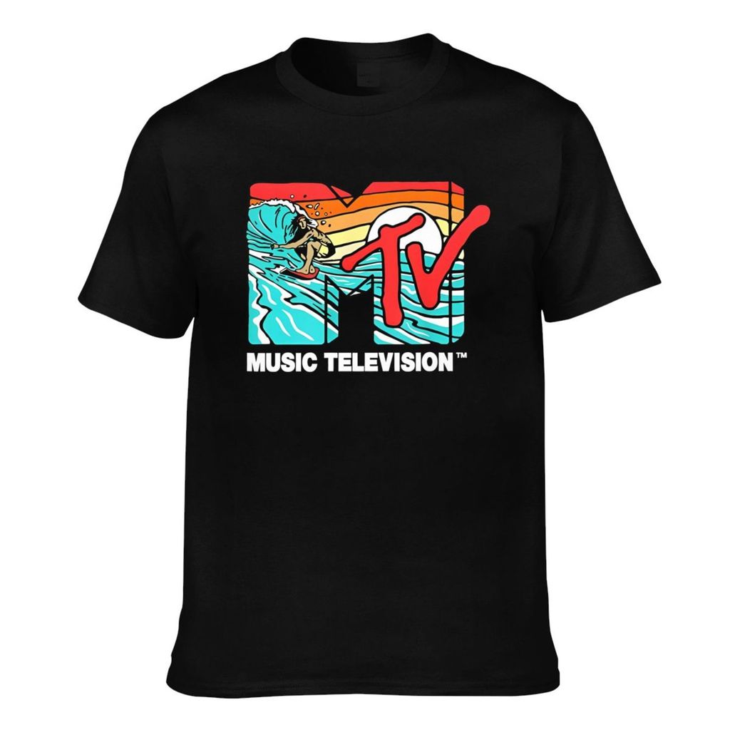 Summer Cool Tee Mademark X Mtv - Mtv Catch A Wave Mtv Surfer เสื้อยืดผู้ชายคุณภาพดี