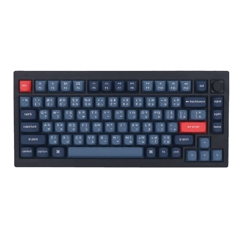 WIRELESS KEYBOARD KEYCHRON V1 MAX (QMK/VIA) (CARBON BLACK) (GATERON JUPITER RED SWITCH - RGB - EN/TH