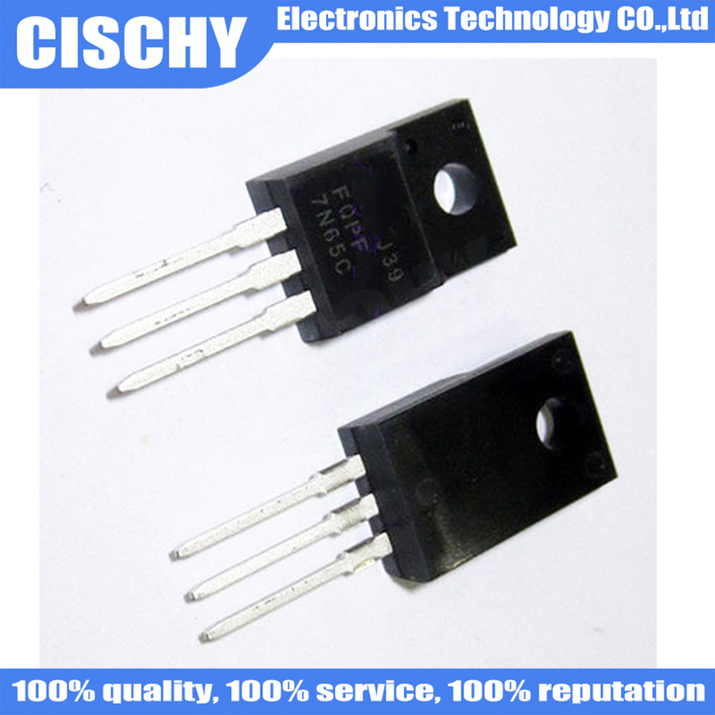 10 ชิ้น/ล็อต FQPF7N65C 7N65 TO-220F FQPF7N65 TO-220 650V 7A ในสต็อก