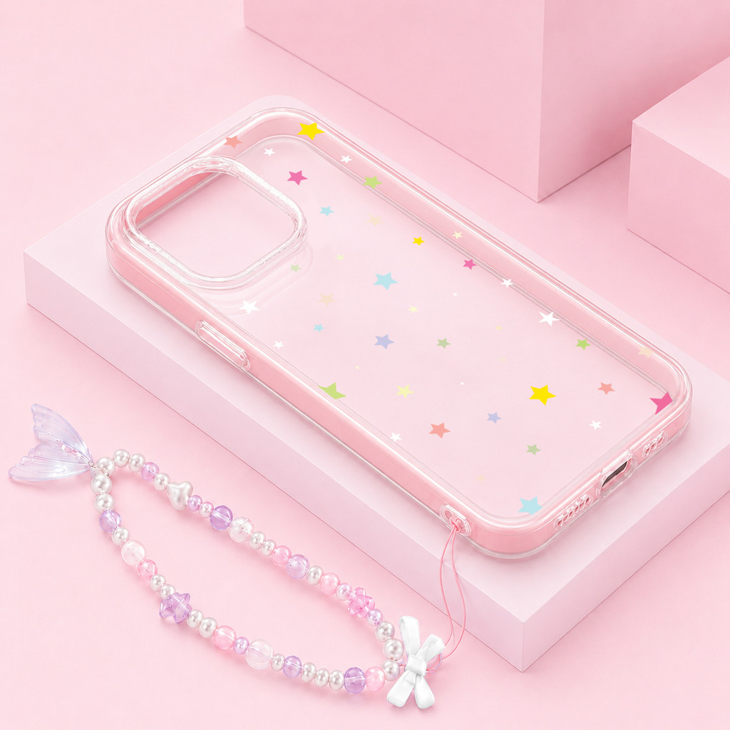 [เคส Su Lu] เคส Bintang Realme C85 Pro Note 80 70 C75 Note 60 60X C75X C85 5G Ck0624 Clear กันกระแทก